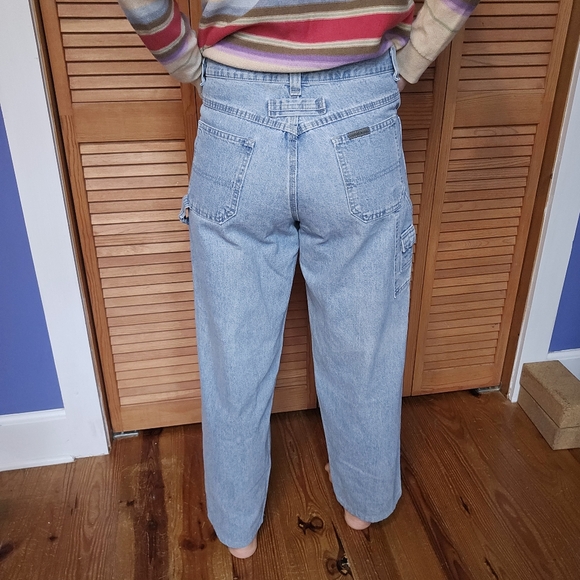 Vintage Riveted by Lee Carpenter Jeans in a Light Wash Size 12 - Picture 5 of 9